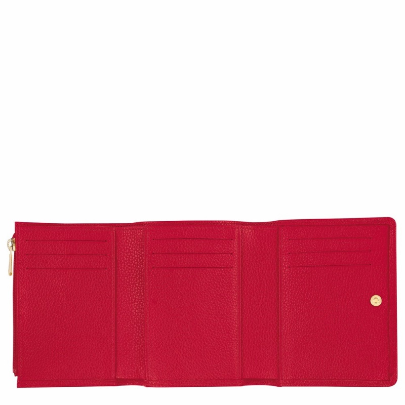 Red Longchamp Le Foulonne Men's Wallets